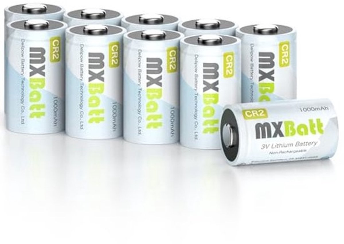 CR2 Batterij 3V Lithium 10 Stuks - 1000mAh Voor Camera's, Zaklampen, Speelgoed en Golf Afstandsmeters