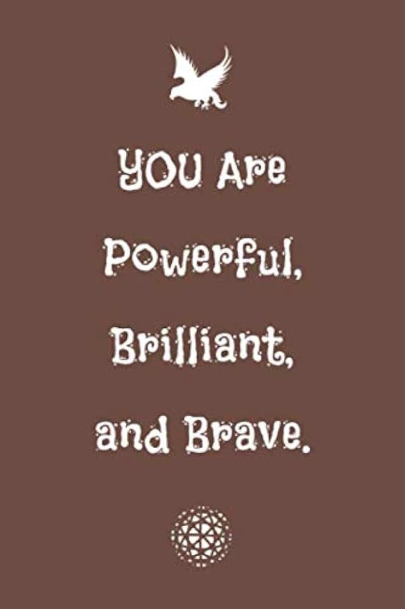 Powerful, briallant and brave: Lined notebook, size: 6x9 inches, 110 pages, matte finished