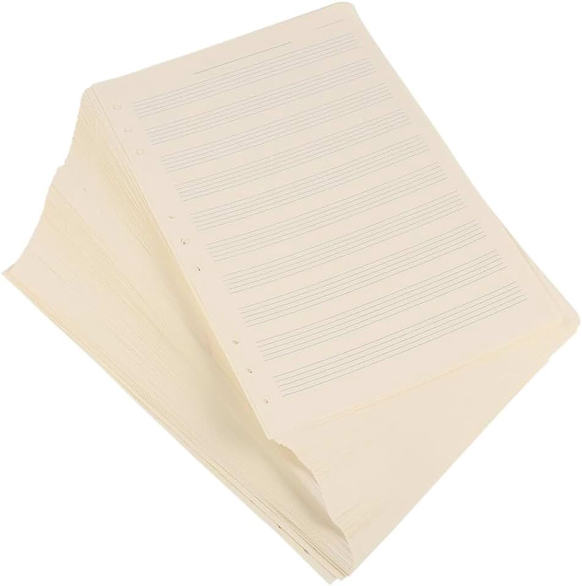 Notitiepapier, wit, gelinieerd, navulbaar, voor studenten, muzikanten, praktisch zonder inkt, doorschijnend