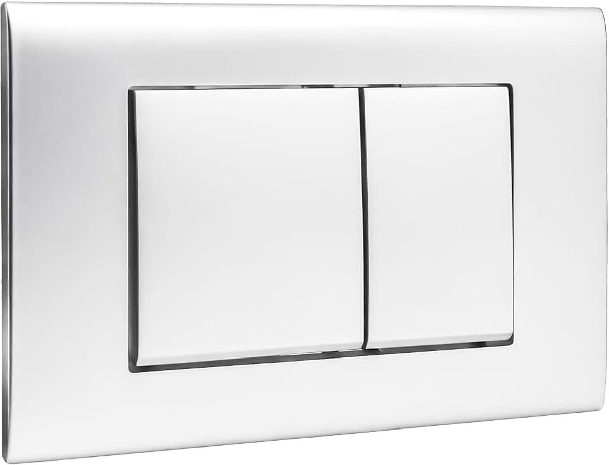 Bedieningspaneel voor ophangtoilet, compatible met Geberit Sigma20, UP300 en UP320, met dubbele spoelfunctie, met afmetingen 246x164 mm（wit）