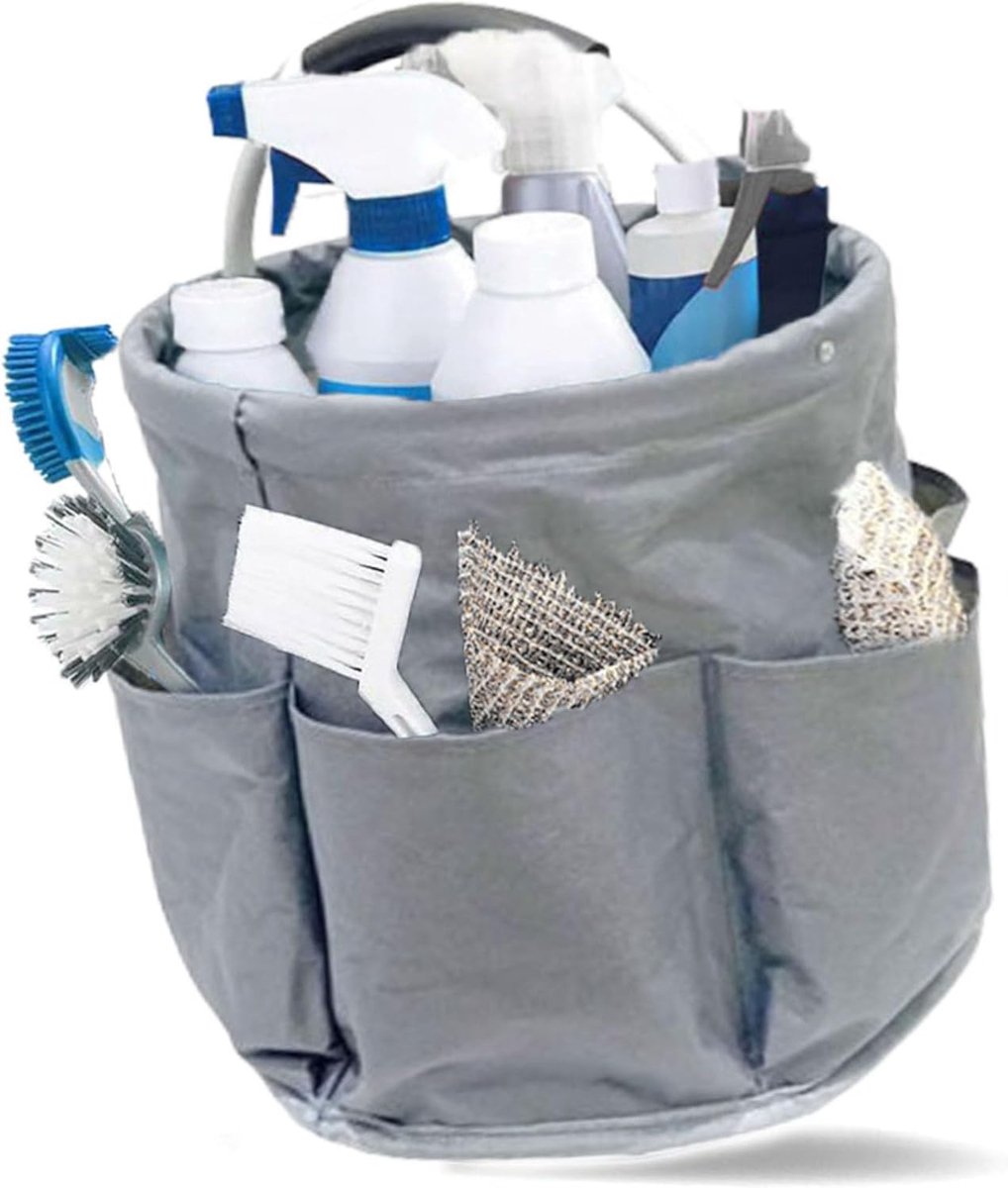Opvouwbare gereedschapsmand, emmer gereedschap tas, opvouwbare tuin gadget tas, heavy duty gadget organizer,draagbare mand voor eenvoudig opbergen, geschikt voor organizer tassen (grijs)
