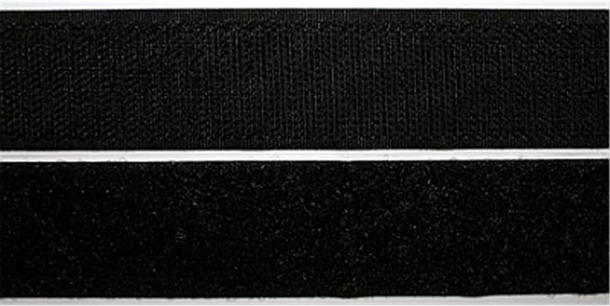 Jajasio Klittenband, zelfklevend, extra sterk, 50 mm, zwart 4 meter, zelfklevend klittenband