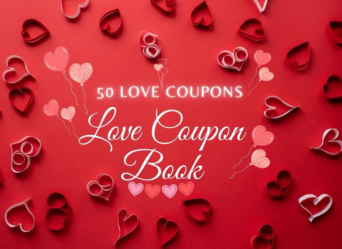 Coupon Book: 50 Love Coupons for Wife, Girlfriend, or Couples | Funny Valentines Day, Birthday or Christmas.
