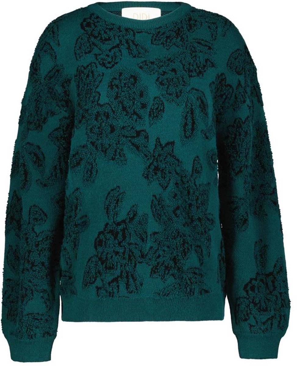 DIDI Dames Pullover Petals Green Floral jacquard maat 46