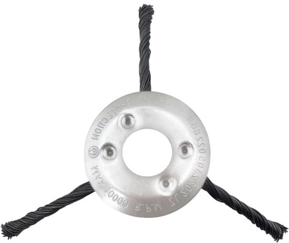 Professionele 180mm Stalen Draadborstel - Tuinonderhoud - Elektrische Bosmaaiers - Onkruidbestrijding - 3 Opzetstukken