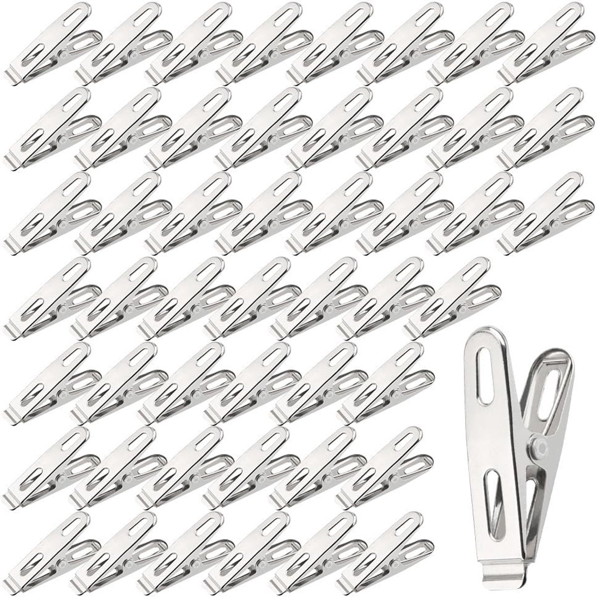 Stevige Kledingknijpers Set van 50 Stuks voor Binnen en Buiten Gebruik, Ideaal voor Drooglijnen en Kledinghangers