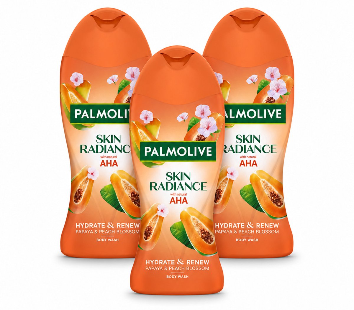 3 x Palmolive – Douchegel – Skin Radiance Papaya Peach – 250 ml - Voordeelverpakking - 3 stuks