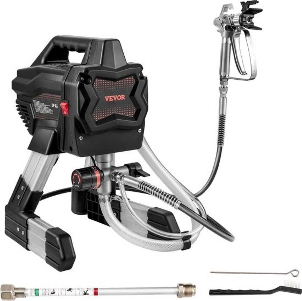 Hogedrukreinigerpistool, 650 W Stand Airless Verfspuit Elektrische Professionele Poedercoating Machine 1.1 L/min for Meubels Yard Muur spuiten