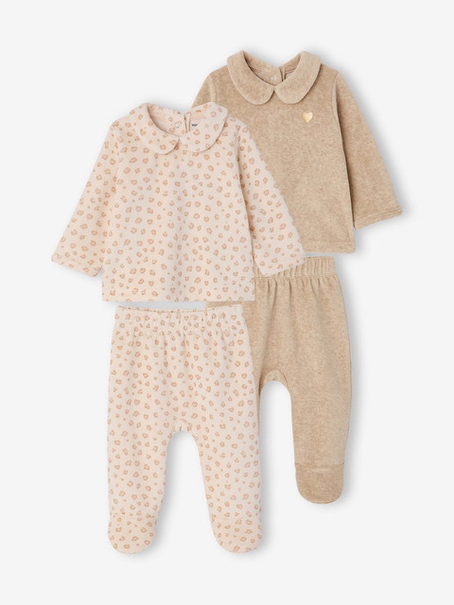 Vertbaudet Set van 2 babymeisjespyjama's