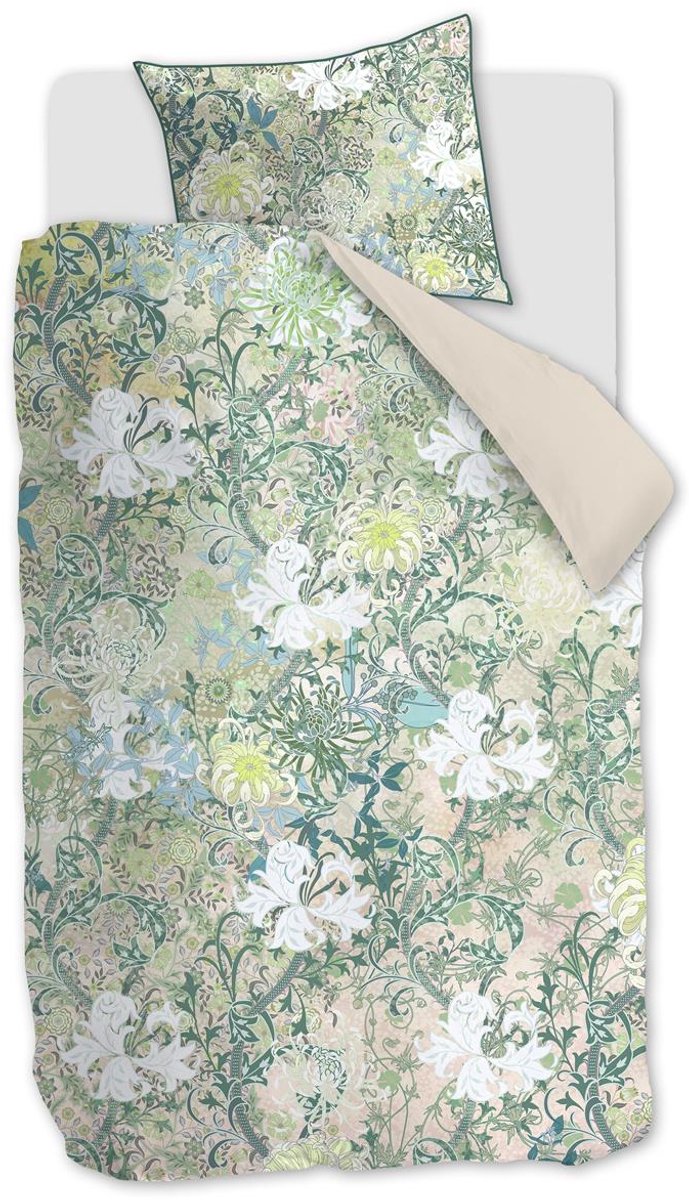 Kardol Lloyd Park dekbedovertrek - Eenpersoons - 140x200/220 - Groen