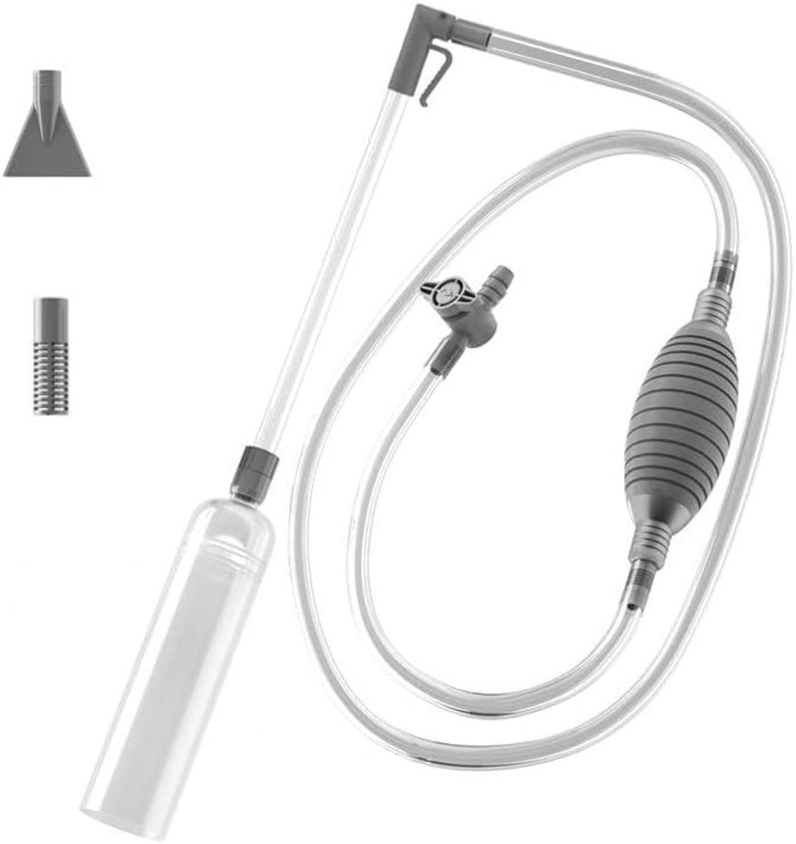 Gereedschap voor waterverversing, aquariumkiesreiniger, sifonpomp voor aquariumstofzuiger, reinigingsset voor aquaria, voor aquaria en schildpadden (2,6 m)