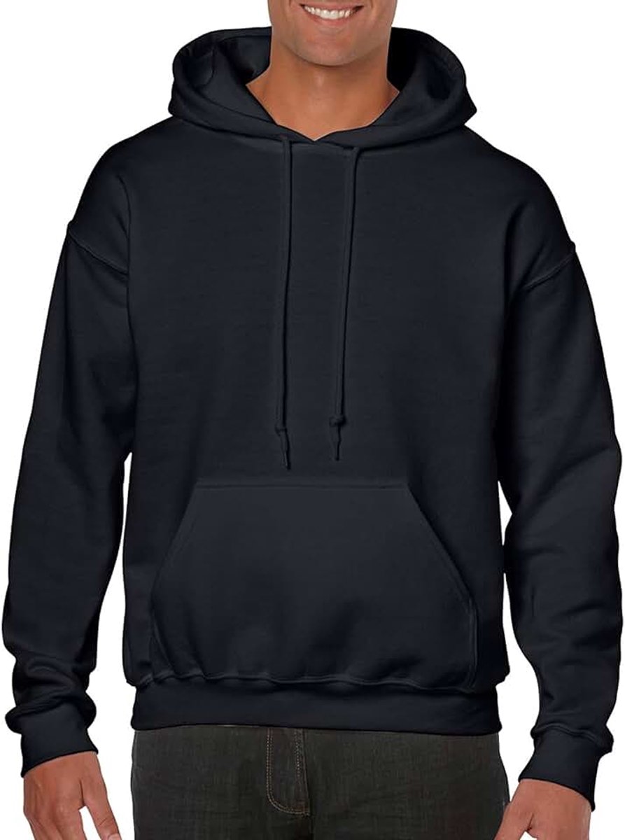 Capuchontrui volwassenen 50/50. Hooded Sweat/18500, effen, zwart (zwart), 4XL