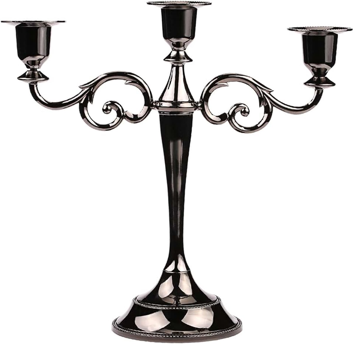 3-armen metalen pilaar kandelaars kandelaar bruiloft decoratie stand mariage home decor kandelaar (Color : Light Purple)