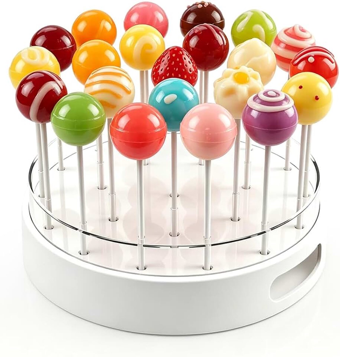 22 gaten van transparant acryl, premium standaard voor cake pop voor presentaties, cake pop voor bruiloft, verjaardag, feest, desserttafel, wit