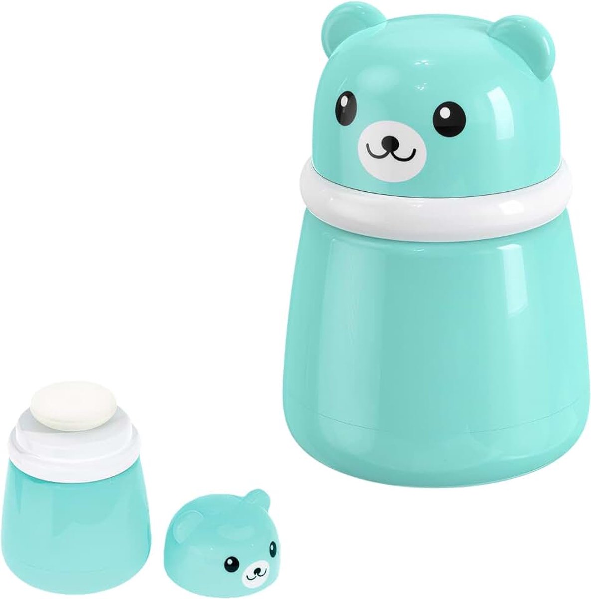 Poeder Puff Box Hervulbaar, Medicinale Talkpoeder Case, Baby After-Bath Zachte Poederpuff Kit, Plastic Lege Herbruikbare Powderpuff Container voor, Zuigeling, Pasgeboren (7 x 10cm