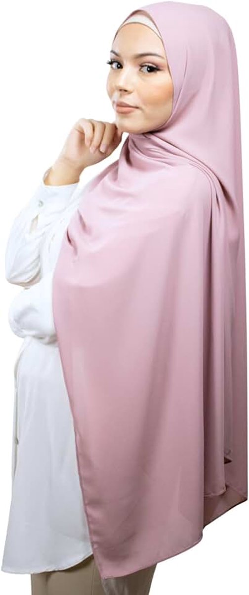 Hijab LamisHijab crêpe luxe creatie voor gesluierde moslimvrouwen CL000