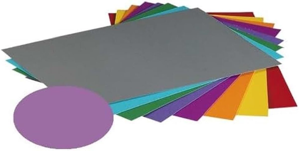 Gekleurd papier 130 g/m², gekleurd tekenpapier in sering, DIN A3, 50 vellen, als basis voor talrijke knutselwerkzaamheden.