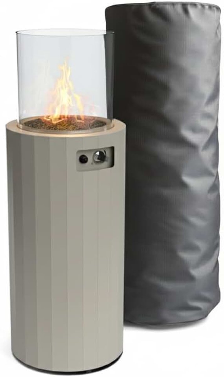 Outdoor-gashaard, draagbare terrasverwarming en vrijstaand, propaanverwarming voor je tuin en terras, met beschermende afdekking