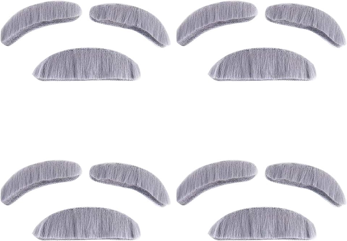 4 Sets Simulatie Baard Wenkbrauwen, Foto Rekwisieten, Kostuum Partij Accessoires, Rollenspel Rekwisieten, Grappige Dress-Up Rekwisieten.