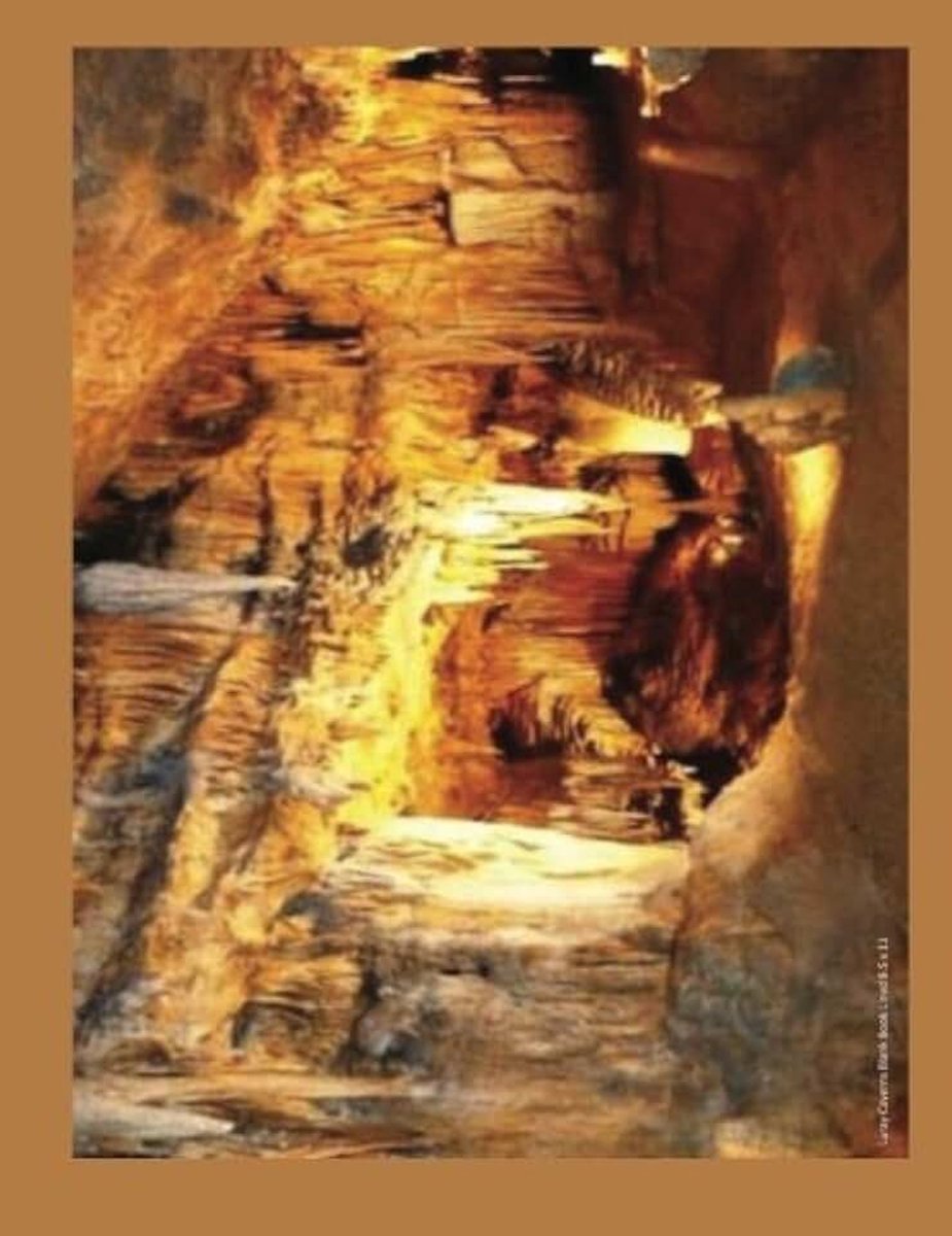 Book Lined 8.5 x 11: 8.5 by11 inch 100 page lined blank book suitable as a journal, notebook or diary with a cover photo of Luray Caverns