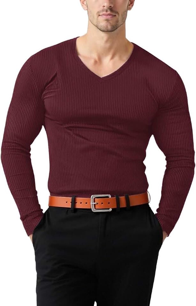 Basic mannen lange mouwen Henley shirt casual tops zacht onderhemd elastisch trui shirt aangenaam en ademend