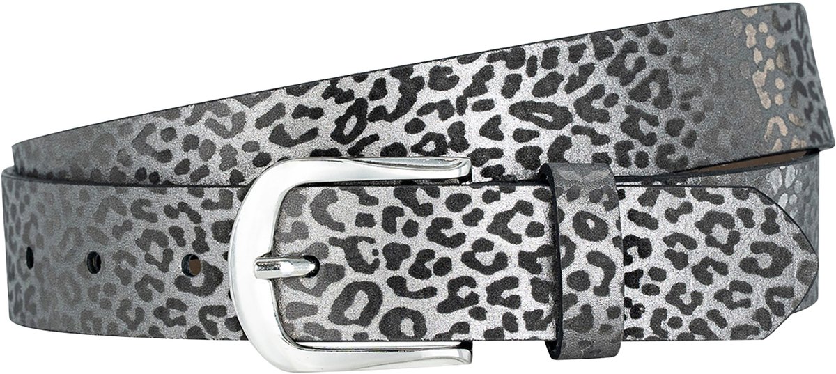 LINDENMANN dames leren riem - grijs
