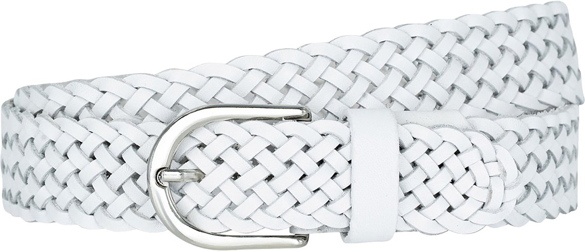 LINDENMANN dames leren riem - wit