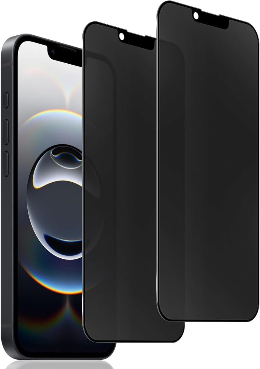 Matte Screen Protector for iPhone 16e/13/13 Pro/14 6.1 Zoll, [Compatible Fingerprint ID] 2pcs Anti-Spy Tempered Glass Matte Tempered Glass, Anti-Fingerprint, Anti-Reflex