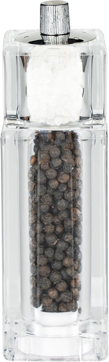 Gmill 13.5cm, Acryl Combinatie Peper Molen & Zoutvaatje, Vierkant