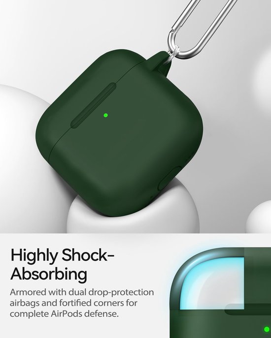 Siliconen voor AirPods 4 Hoes, A8-Dark — afbeelding 3
