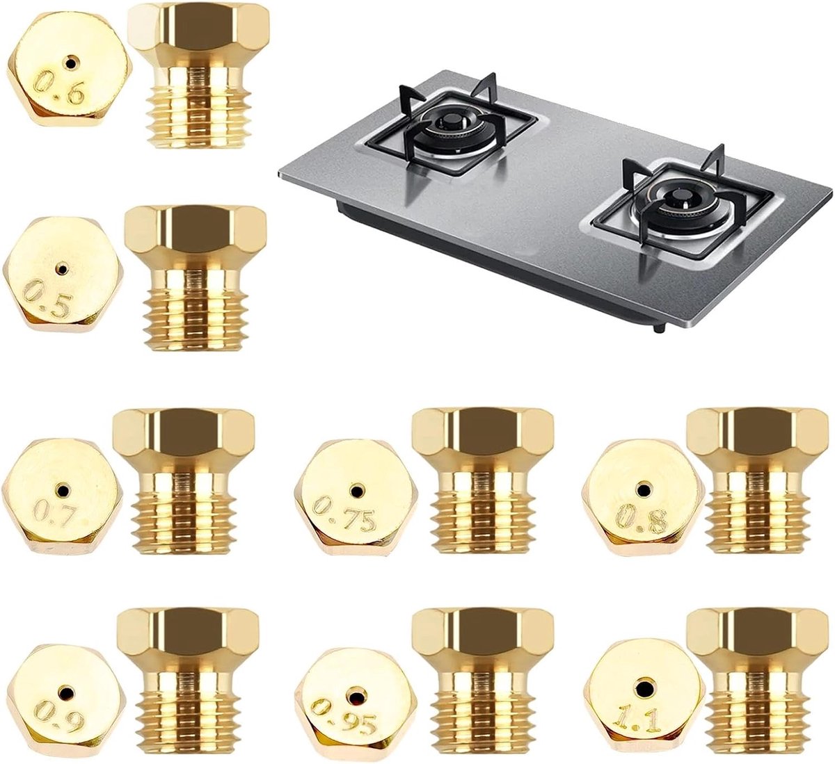 Set Van 16 Stuks Propaangasbrander Mondstukken (0,5-1,1 mm)
