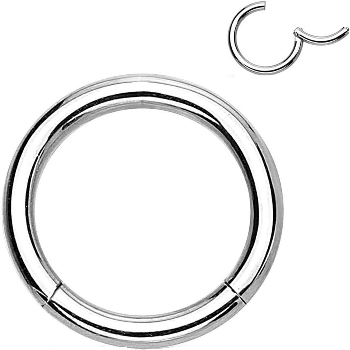 Universele piercing borst neus septum oor helix cartilage kliksluiting roestvrij staal kleurrijk 1 mm 6 mm, Roestvrij staal Titanium