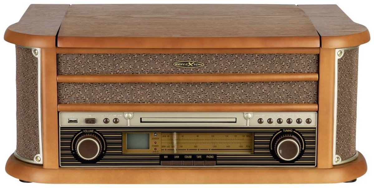 Reflexion HIF2002 - Retro Stereo-installatie - Platenspeler - CD-speler - Cassettespeler - USB