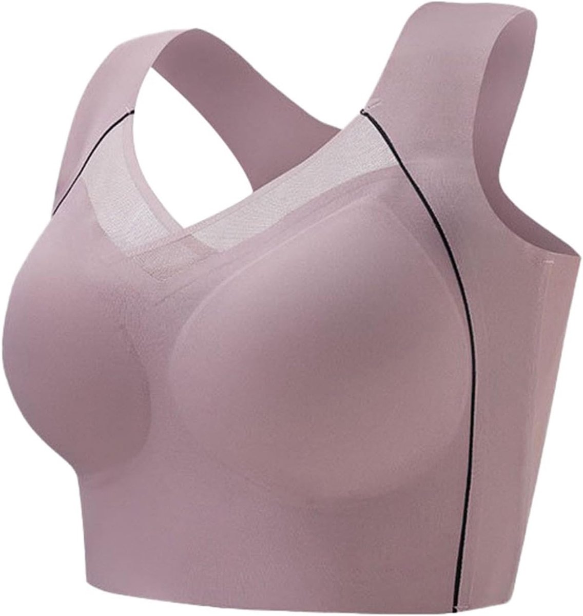 Damesbeha zonder beugel, bralette, bustier, zachte beha, comfort, naadloos, V-hals, katoen, slaapbeha A176