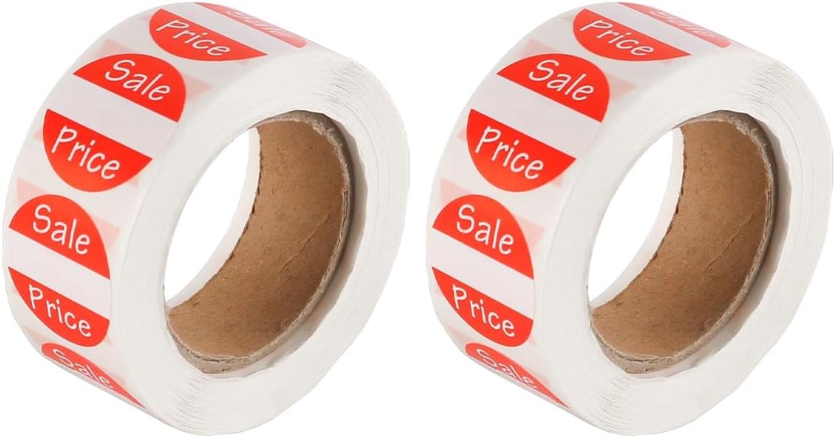 1000 stuks promotionele prijs verkoop stickers prijs stickers rode etiketten ronde product etiketten voor winkels supermarkten formaat 2,5 cm