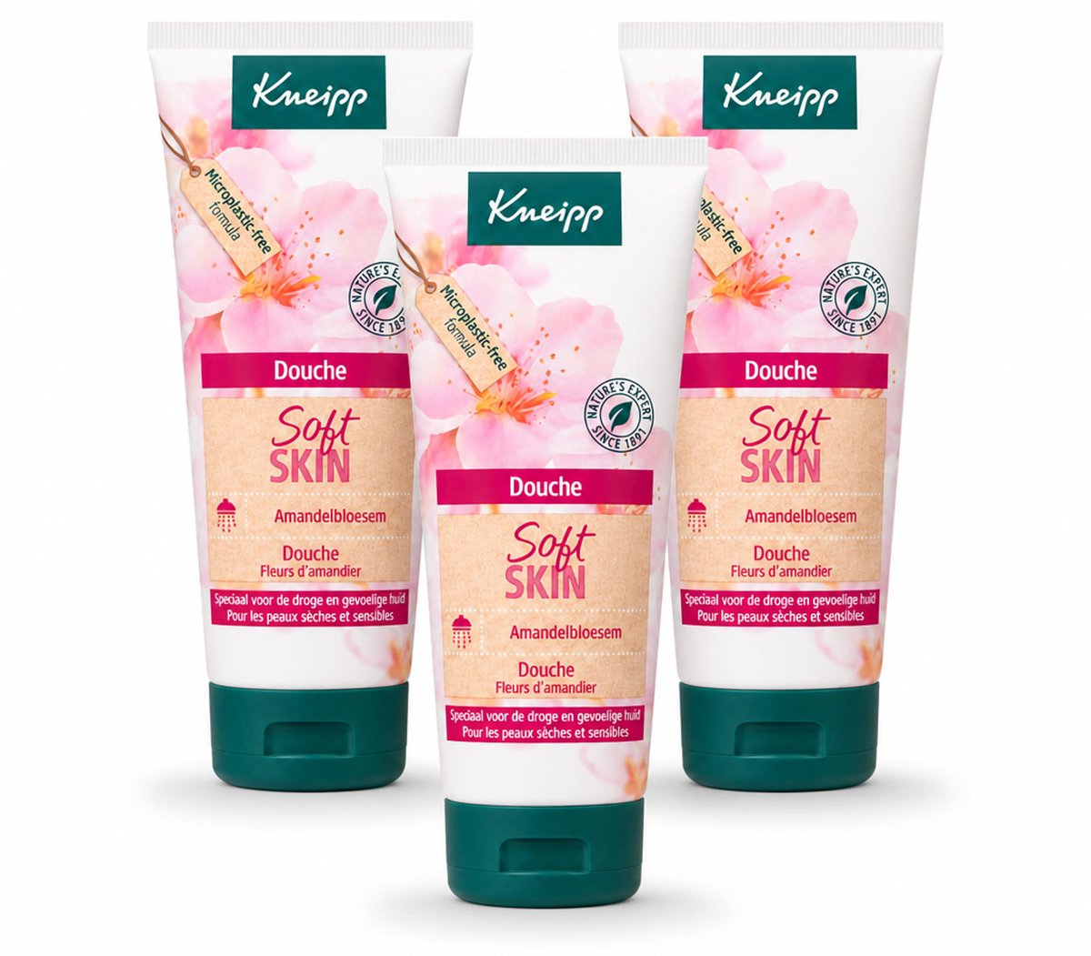 3 x Kneipp – Amandel – Douche – 75 ml - Voordeelverpakking - 3 stuks