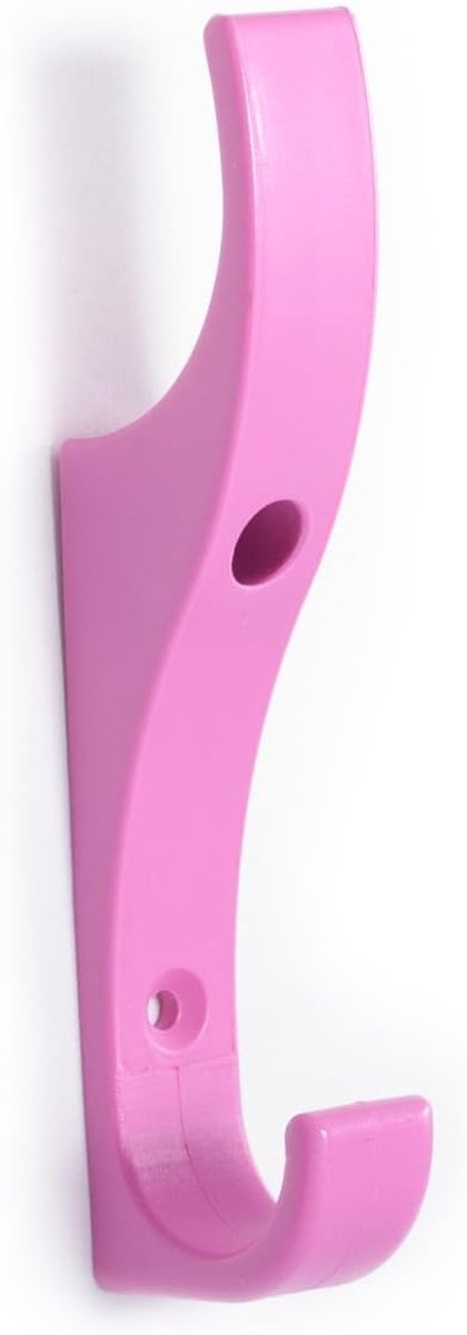 Onbreekbare haken, 10 stuks (roze), stevige plastic haken, wandhaken voor scholen, kantoren en thuis. Voor tassen, hoeden, jassen, kindvriendelijk ontwerp