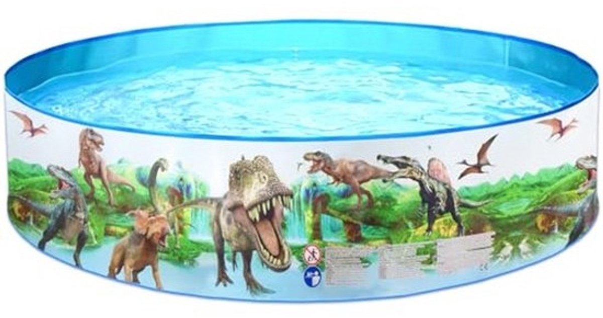 Peuterbad Dinosaurus - Buiten Kinderzwembad met Eenvoudige Installatie 152 x 25 cm
