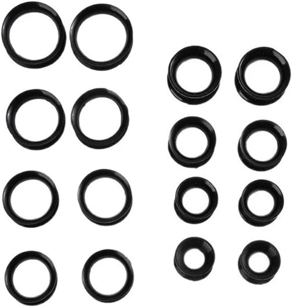 16 stuks siliconen oorstretchers, 6-20 mm, zacht, plug, tunnel, strech, oorverlenging, voor dames en heren