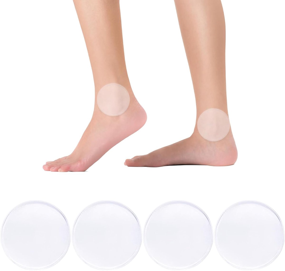 2 paar siliconen enkelkussens, enkelbescherming, gelpads, kleine enkelbeschermers, waterdichte enkelgel-pads voor drukontlasting, enkelgelschijven voor schaatsen, hockey, skiën of wandelen