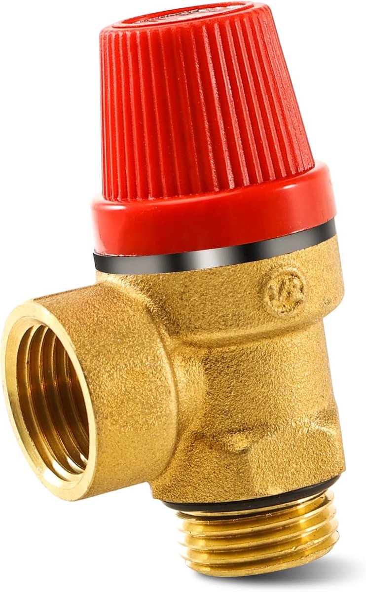 3/4 inch veiligheidsventiel, ontluchtingsventiel, G3/4 inch buitendraad, messing drukregelventiel, 6 bar, DN20 membraan-veiligheidsventiel, 3/4 inch AG x IG ontluchtingsventiel voor water, olie, gas