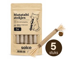 Matatabi stokjes kat 5 stuks - 100% Natuurlijk en Eetbaar Kattenspeelgoed - Catnip Effect voor Kat