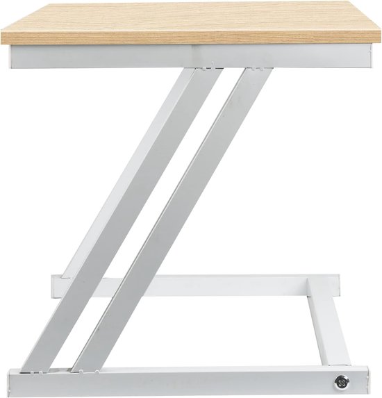 2 lagen van ijzer en hout staal voor de keukentafel, voor magnetron en snelkookpan en bedrukt rek, 57 x 38 x 38 cm, walnoot — afbeelding 2