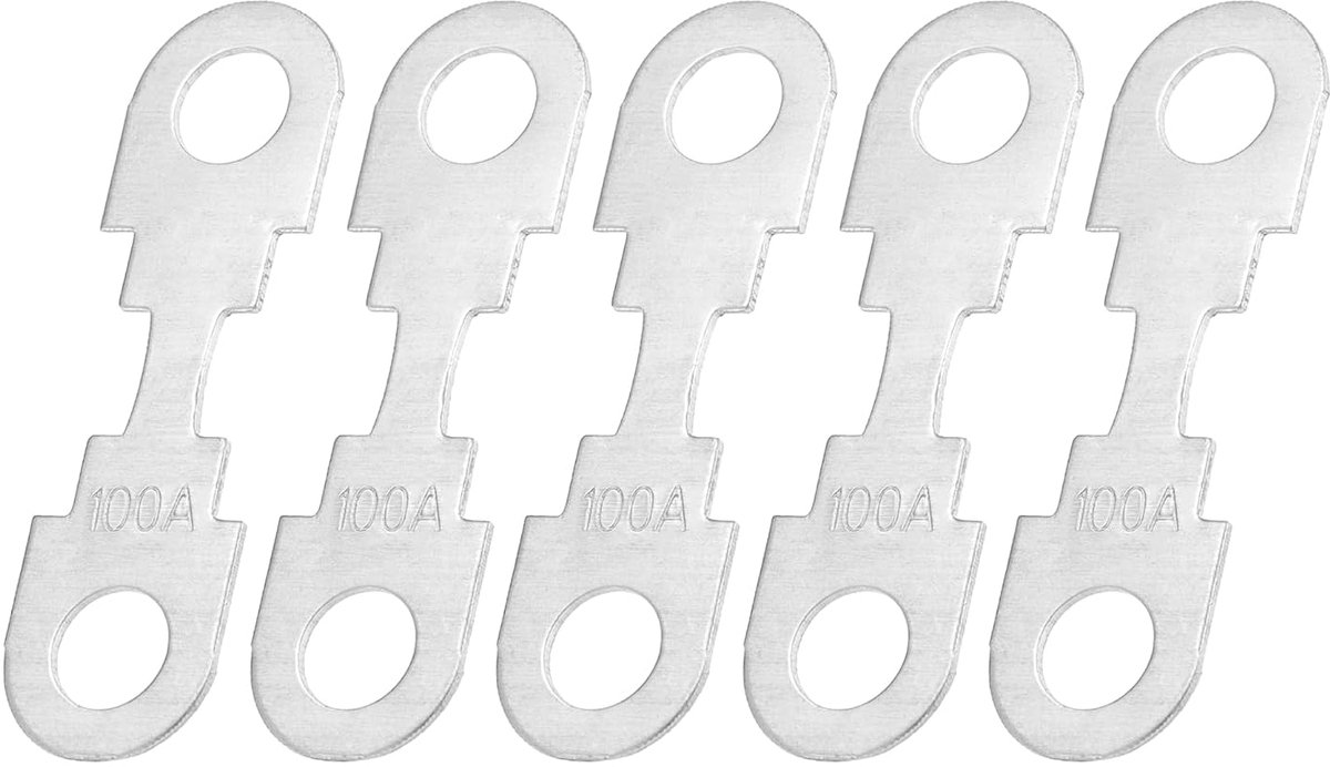 5 Stuks 100A 12V Hoge Stroom Strip Zekeringen voor Auto Audio Zekeringen Houder