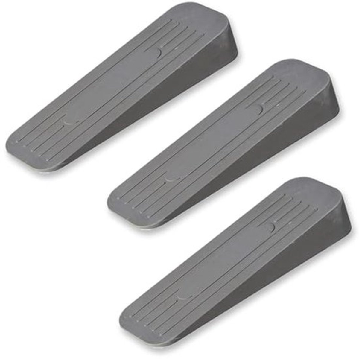 Robuuste rubberen deurstopper 3 stuks - Antislip, duurzaam, 12 x 3,5 x 2 cm