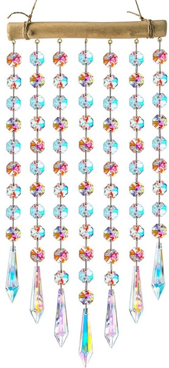 Hangend kristallen prisma-ornament - Voor buiten - Kleurrijke zonnespiegel - Windgong
