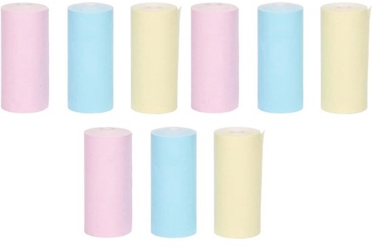Kleurrijke Thermische Printerpapier Rollen en Zelfklevende Stickers voor Mini Printers, 57 x 25 mm, Ideaal voor Creatief Printen en Labelen