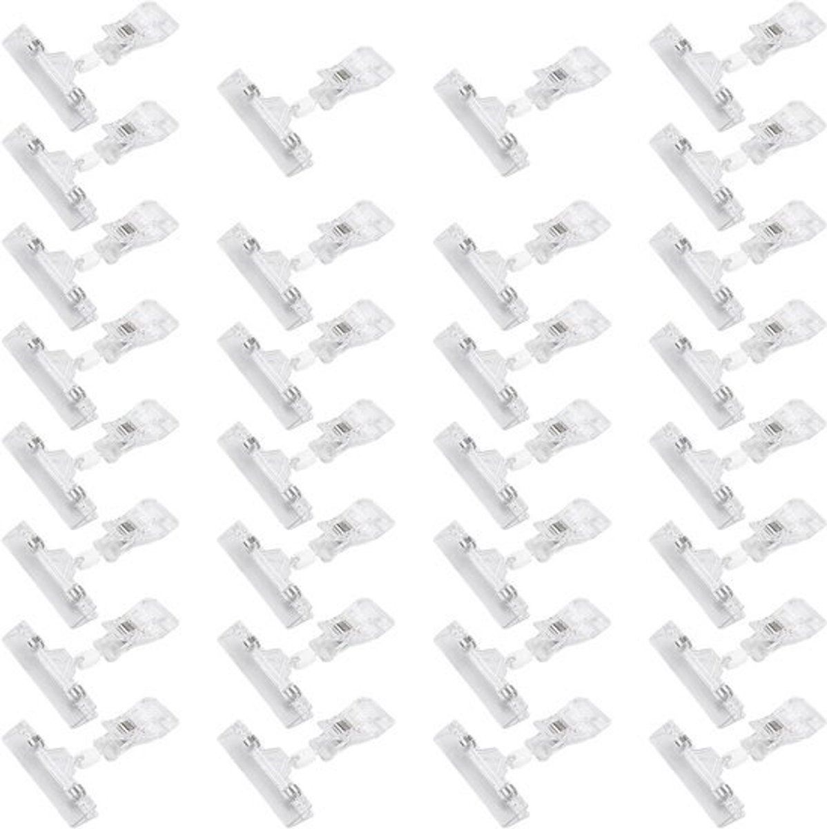 30 Stuks Plastic Draai Clips voor Tekeningen, Display Tags en Prijslabels in de Winkel