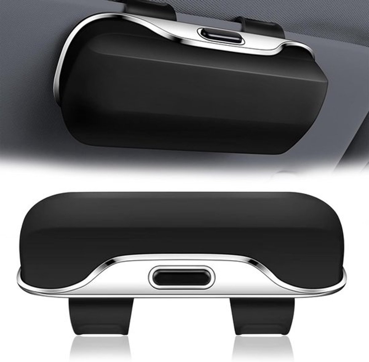Draagbare brillenhouder voor auto - Auto-organizer en zonnebrilhouder voor zonneklep