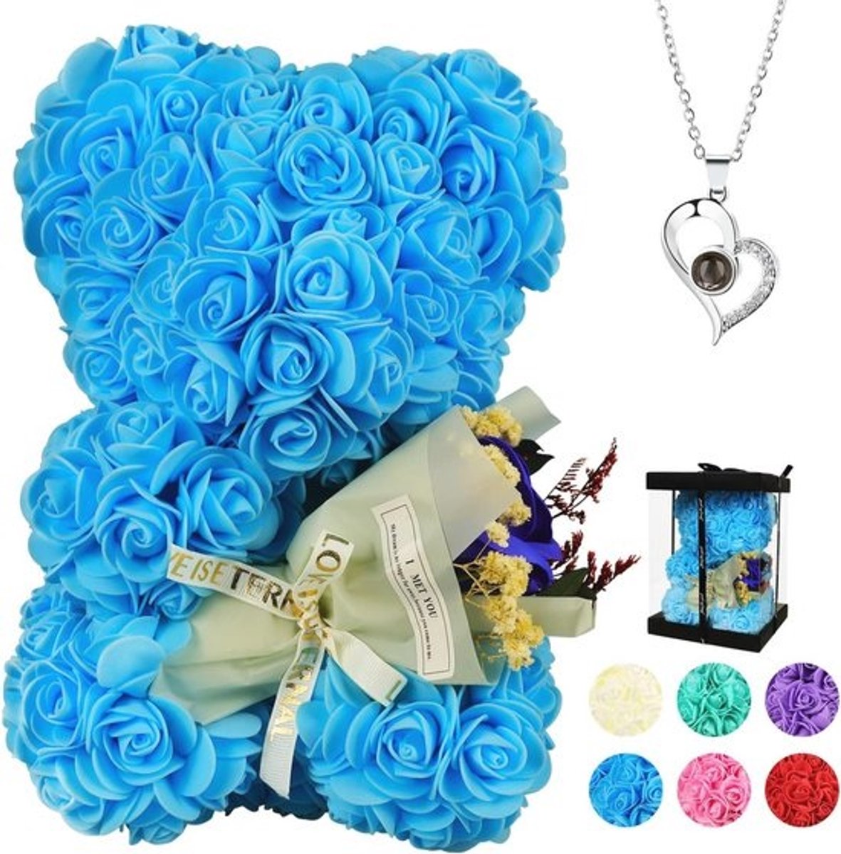 Kunstmatige Rozenbeer - Perfect Cadeau voor Moederdag, Valentijnsdag en Verjaardagen